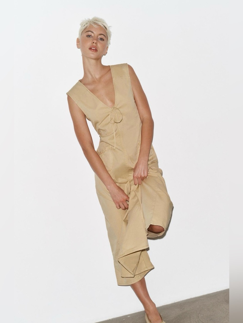 Zara Trench Midi Dress